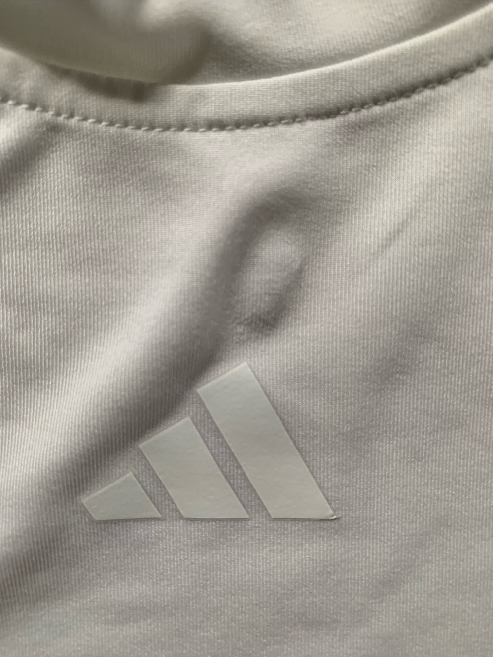#41 Adidas White Logo Tee - Classic Athletic Top / dri fit (sold as a set)